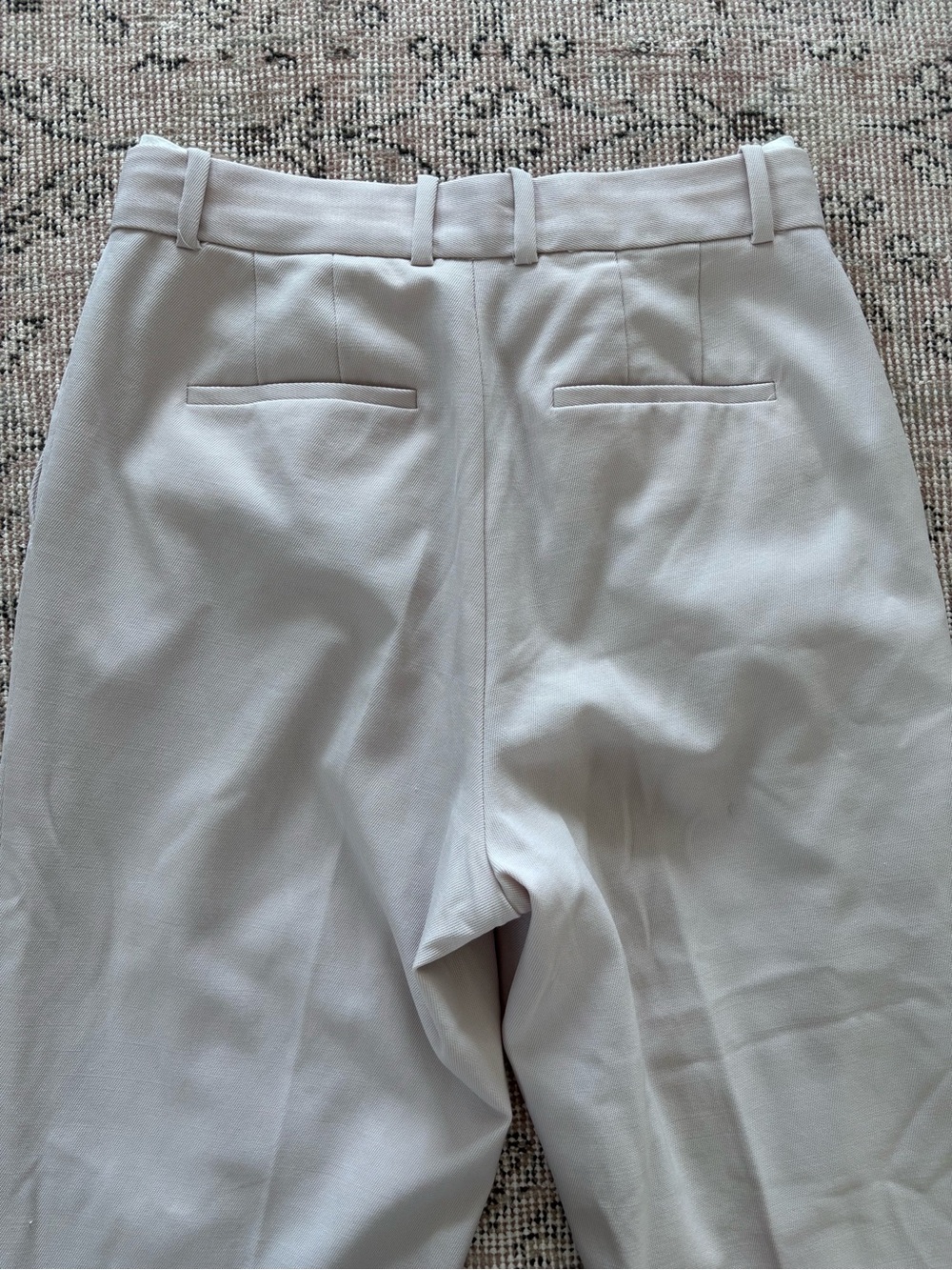 Babaton Aritzia Vogue pants pleated beige cream 8 - Picture 6 of 8